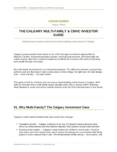 The Calgary Multi-Family and CMHC Investor Guide