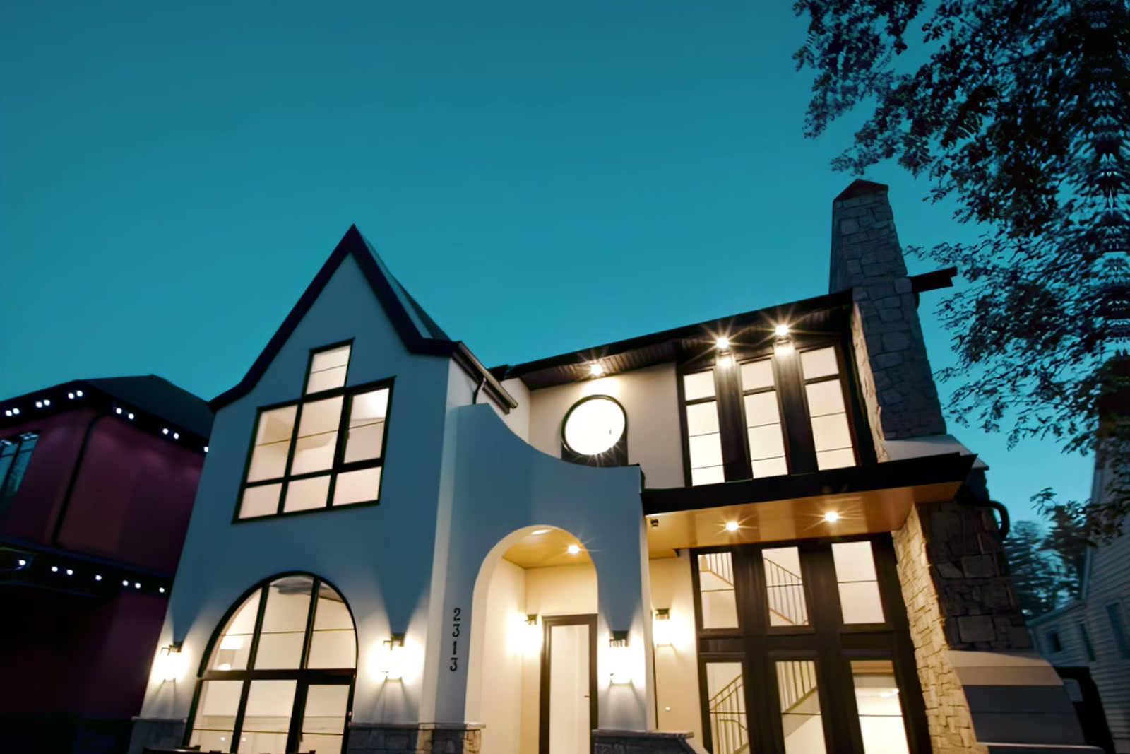 The West Hillhurst Custom, exterior at dusk